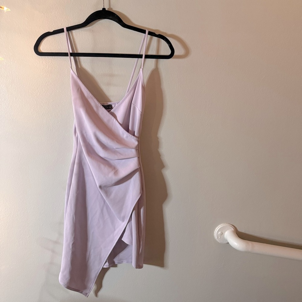 Lavender wrap dress